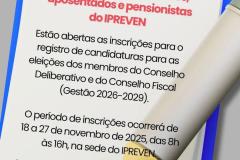 IPREVEN abre inscrições para candidatos aos Conselhos Deliberativo e Fiscal